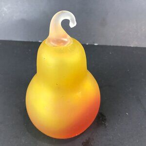 Art glass, 5" x 3" Satin glass pear figure